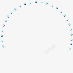 蓝色圆点卡通弧形背景素材
