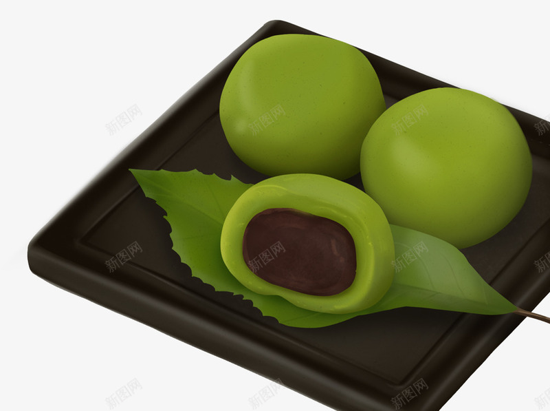 清明节食物插图青团png免抠素材_88icon https://88icon.com 传统习俗 清明节 节日装饰 青团 风俗 食物插图