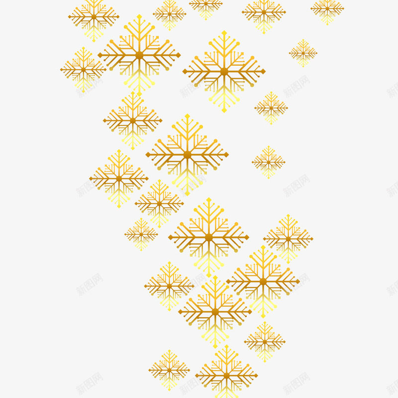 金色雪花png免抠素材_88icon https://88icon.com 冬天雪花 装饰 金花 雪花