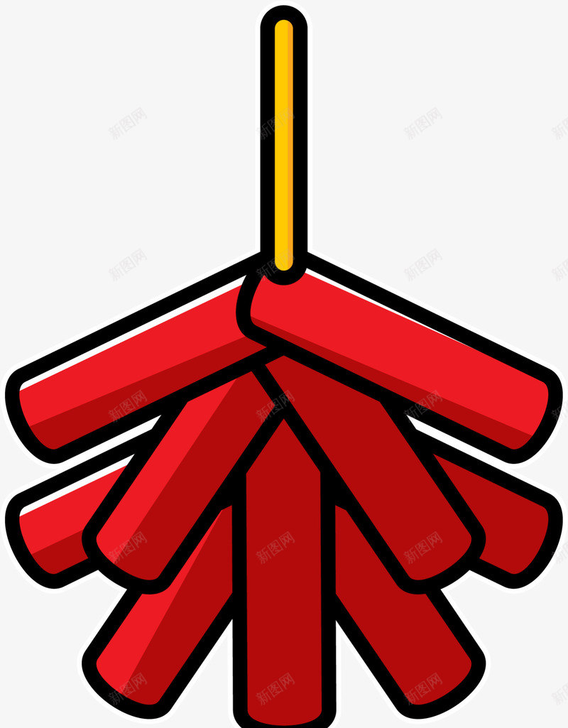 红色中国风春节鞭炮png免抠素材_88icon https://88icon.com 中国风鞭炮 婚庆 婚礼 春节 浪漫 爆竹 爱情 鞭炮