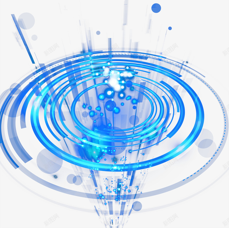 蓝色科技光圈png免抠素材_88icon https://88icon.com EPS 光圈 光效 合成元素 科技 蓝色