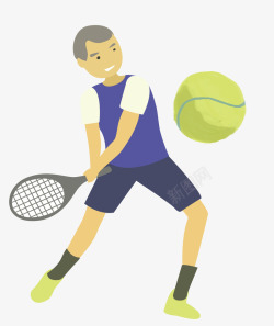 美国网球公开赛打网球素材