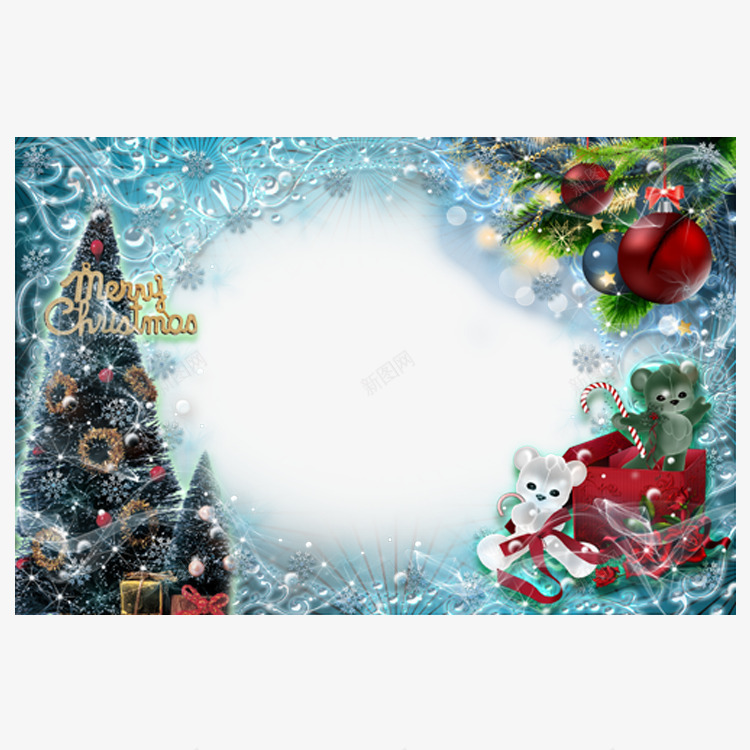 圣诞相框psd免抠素材_88icon https://88icon.com 圣诞节 照相 相框 节日 边框