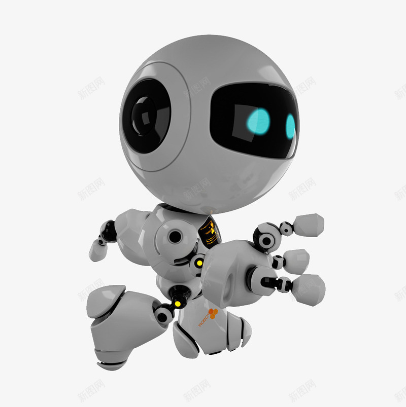 灰色机器人矢量图eps免抠素材_88icon https://88icon.com 机器人 灰色 科幻 科技 矢量图