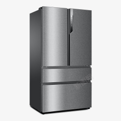 灰色现代四门对开门冰箱素材