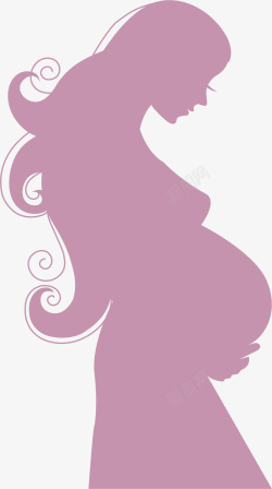 怀孕妈妈紫色孕妇高清图片