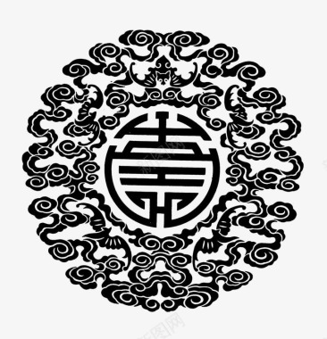 中国传统纹样矢量手绘祥云手绘底纹图标图标