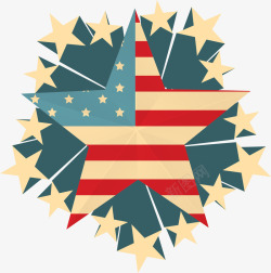 美国国旗五角星矢量图素材