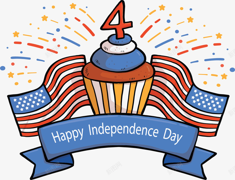 美国国旗独立日海报矢量图ai免抠素材_88icon https://88icon.com 独立日 矢量png 美国 美国国旗 美国独立日 矢量图