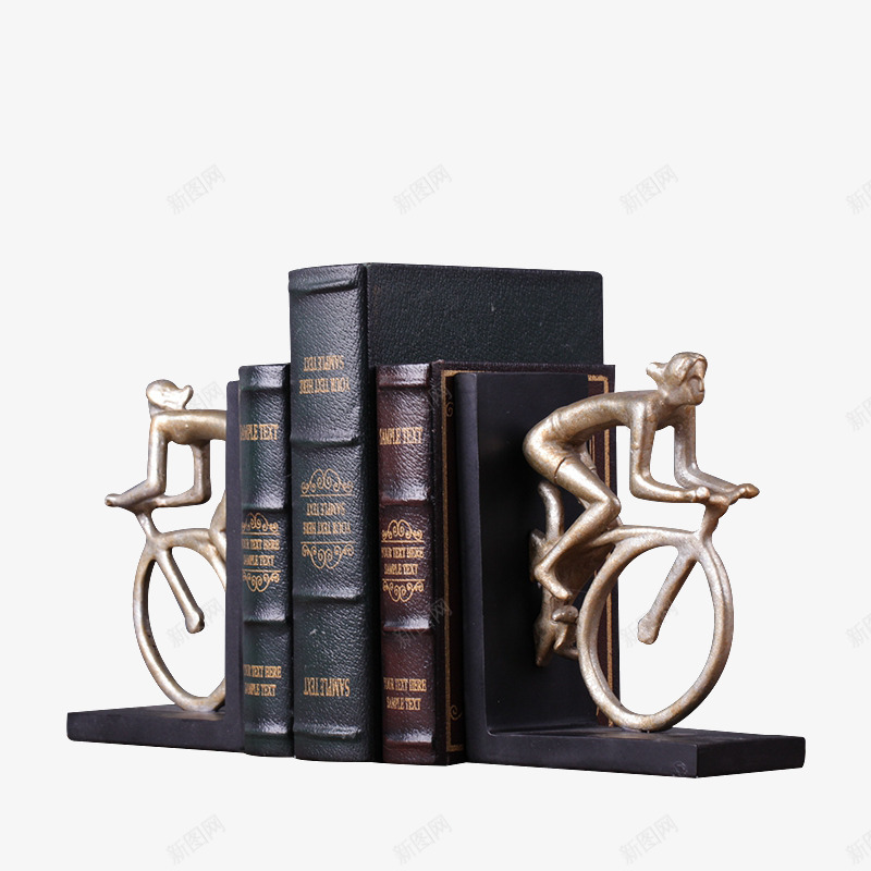 复古骑单车书靠png免抠素材_88icon https://88icon.com 书挡摆件 书籍工艺品 产品实物 单车书籍
