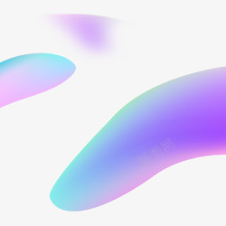 抽象流体形状立体插画紫色迷幻流体渐变高清图片