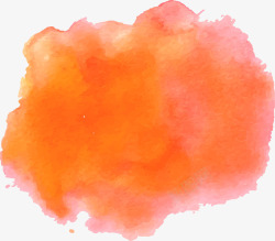橘色水彩底纹矢量图素材