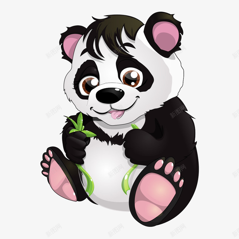 吃竹子的熊猫png免抠素材_88icon https://88icon.com 动物插画 卡通动物 卡通动物漫画 吃竹子 熊猫 生物世界 矢量动物 陆地动物