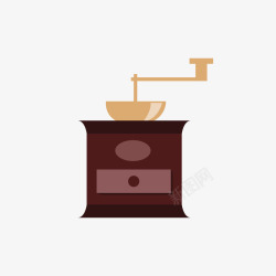 咖啡磨豆机卡通咖啡器具手摇磨豆机矢量图高清图片