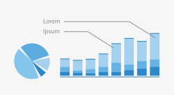 科技柱状图柱状饼状图高清图片