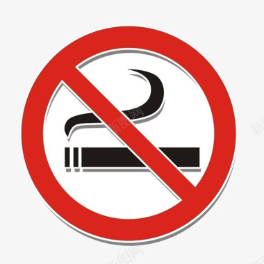 扁平化车卡通禁烟标志图标图标