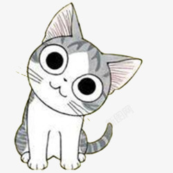 文字QQ头像可爱的小猫高清图片