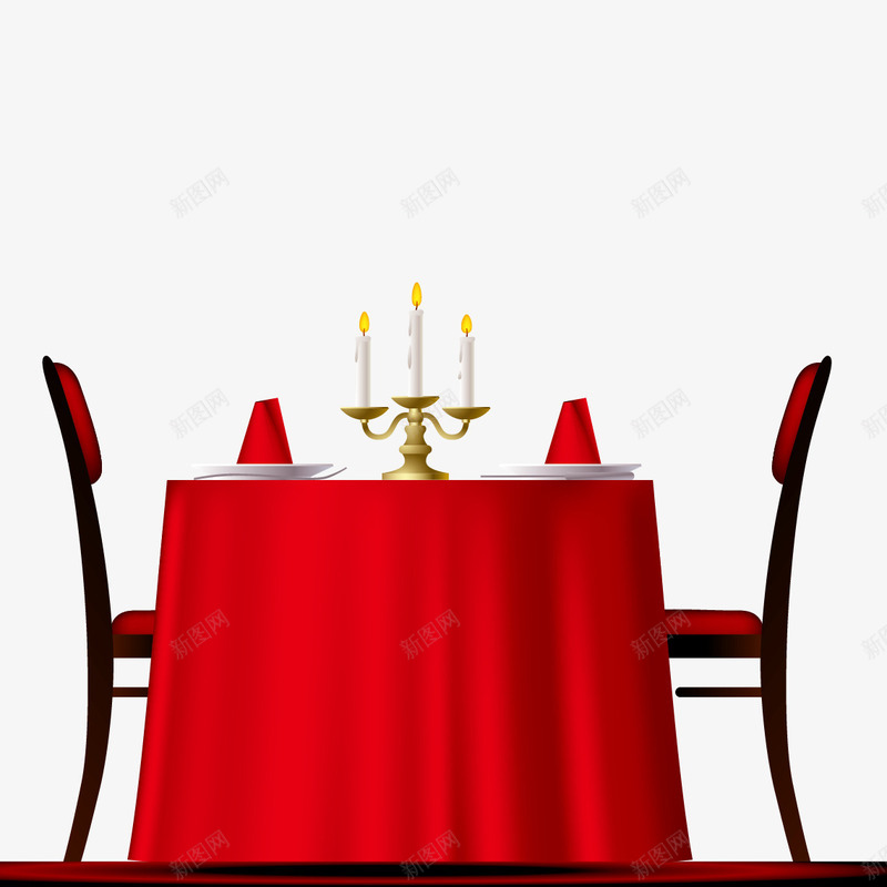 红色餐桌布png免抠素材_88icon https://88icon.com 红色 餐桌 餐桌布 餐椅