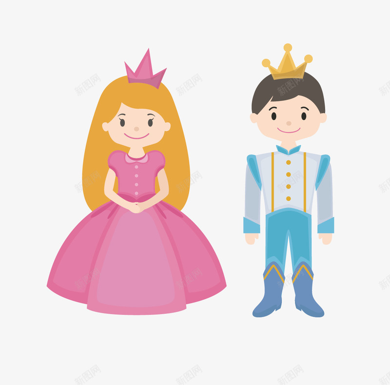 人物矢量图ai免抠素材_88icon https://88icon.com 公主和王子 小朋友 王子和公主 矢量图 童话故事
