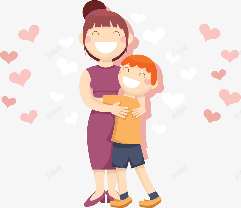 开心拥抱的母子海报矢量图ai免抠素材_88icon https://88icon.com 亲子拥抱 拥抱的母子 母亲节 母亲节快乐 母子 矢量png 矢量图 紧紧拥抱