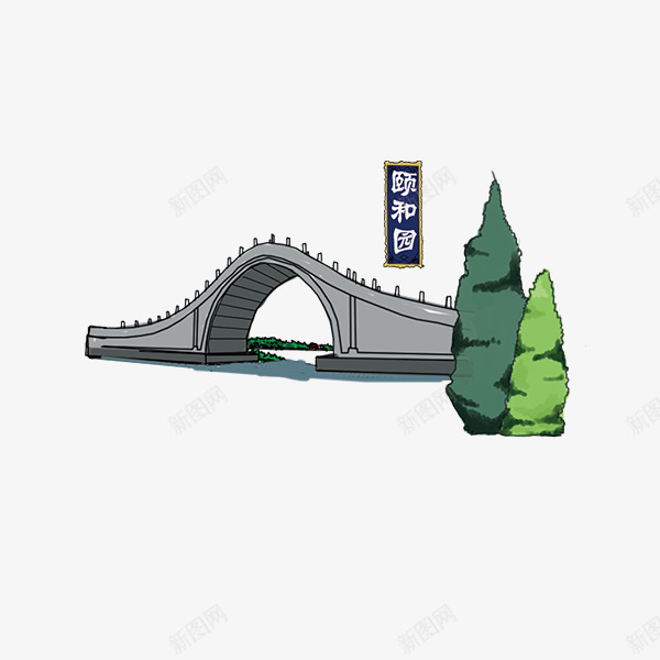 颐和园png免抠素材_88icon https://88icon.com 北京建筑 历史建筑 手绘风景 景点