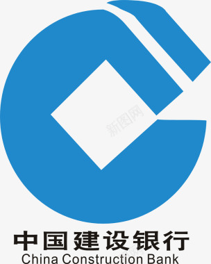 精美炫彩中国建设银行logo矢量图图标图标