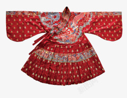 大红色古代嫁衣服饰素材