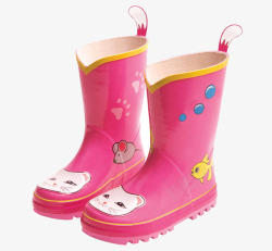 粉色雨鞋素材