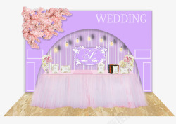粉紫色婚礼布置素材