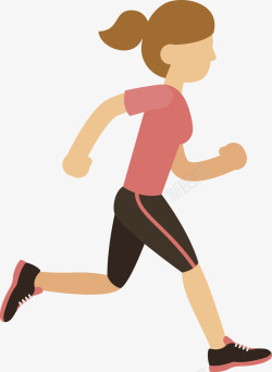 奔跑人失衡图卡通奔跑的女孩图高清图片