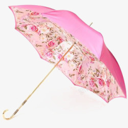 粉色碎花雨伞素材