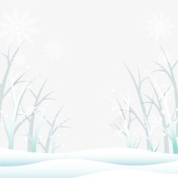 冰天雪地背景冬季森林高清图片
