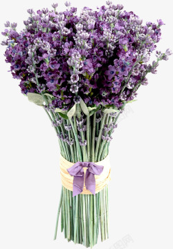 紫色仿真花花束素材