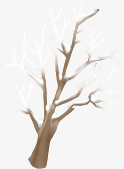 创意手绘树枝造型冬天素材