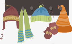 冬季帽子围巾手套素材