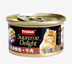 黄猫猫咪食用猫罐头素材
