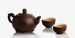 矢量喝茶茶具高清图片