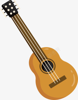 音乐节小吉他乐器矢量图素材