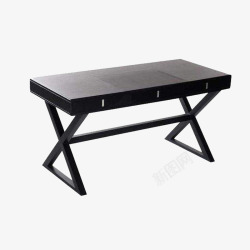 立面家具黑色复古长桌素材