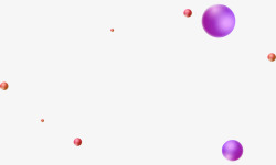紫色手绘圆球漂浮装饰素材