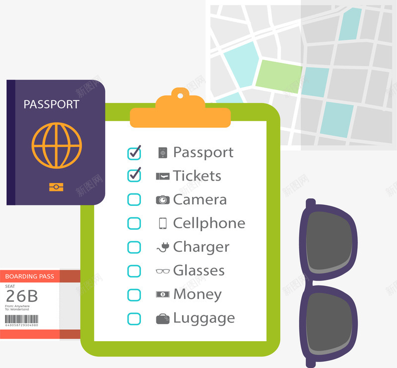 旅游装备清单png免抠素材_88icon https://88icon.com 世界旅行 任务表 全球旅行 地图 护照 旅游免费下载 装备清单 观光旅游免抠 观光旅游免抠png 计划表