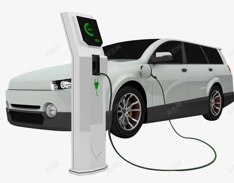 超级充电站psd免抠素材_88icon https://88icon.com 充电桩 新能源 未来智能 电动汽车