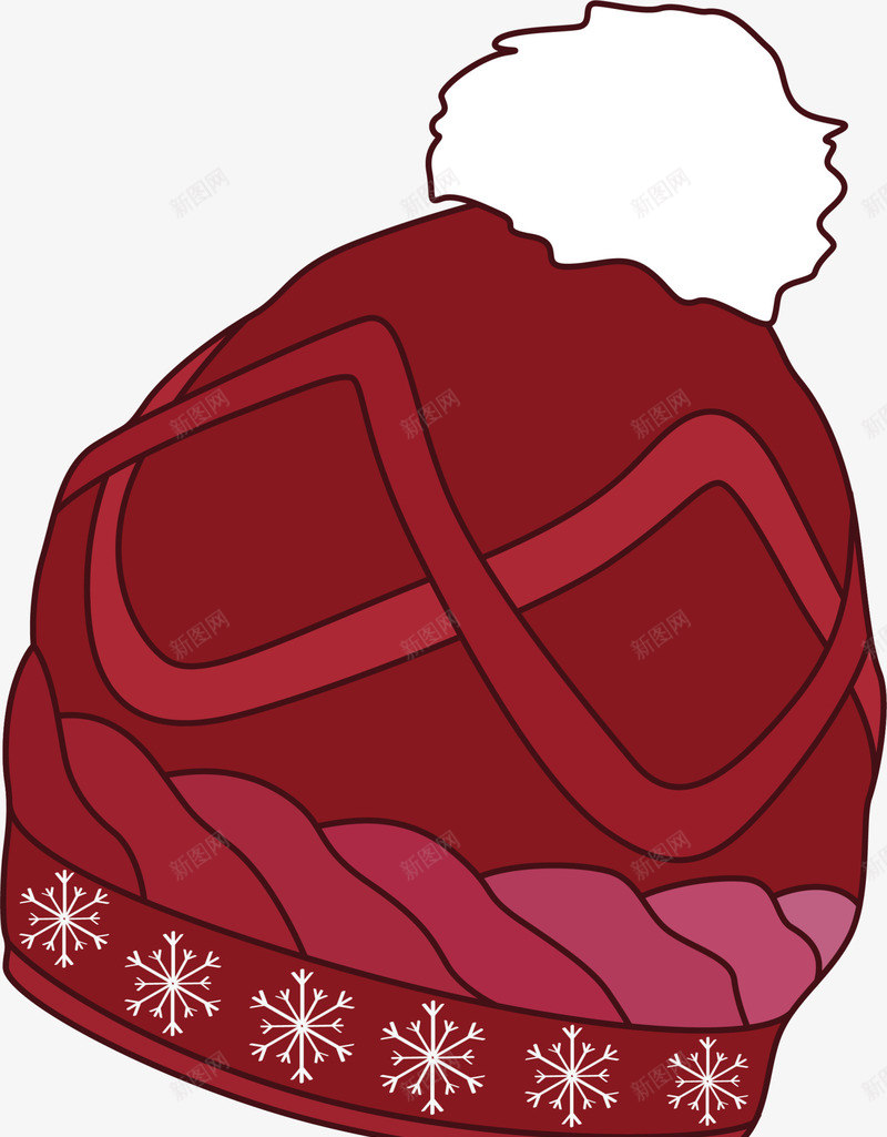 冬天卡通红色帽子png免抠素材_88icon https://88icon.com 冬天帽子 冬季帽子 卡通帽子 温暖帽子 白色毛球 红色帽子