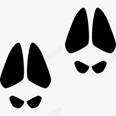 野生动物的脚印图标图标
