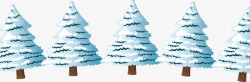 冬天的松树矢量图素材