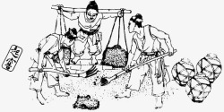 历史文化黑白线条中国风白酒制作手绘高清图片