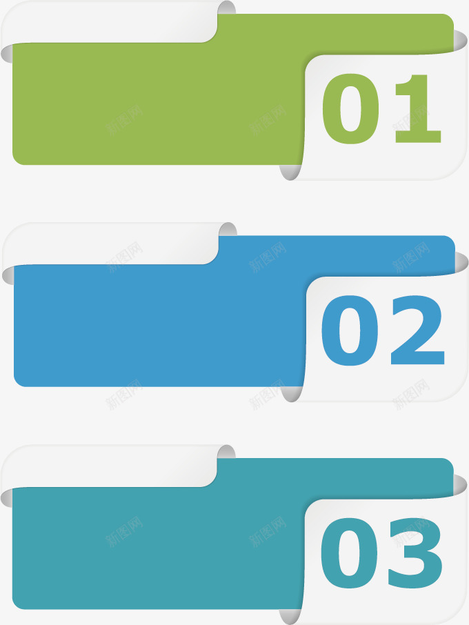 立体数字标签矢量图ai免抠素材_88icon https://88icon.com PPT元素 信息图表 数字标签 矢量标签 矢量图