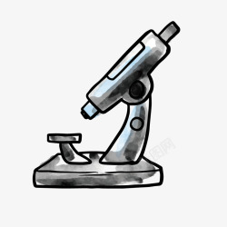 生物科研工具显微镜矢量图素材