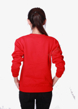 体恤衬衫穿红色衣服的女子高清图片