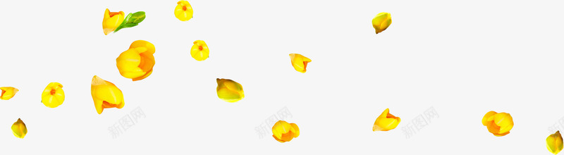 黄色唯美简约花朵装饰png免抠素材_88icon https://88icon.com 简约 花朵 装饰 黄色